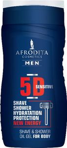 Gel za prhanje MEN 5D, Oil Shave & Shower, 250 ml